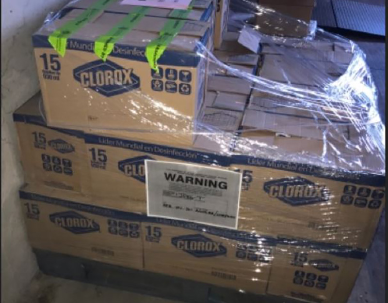 ICE HSI Nogales incauta cientos de botellas de productos de limpieza diluidos