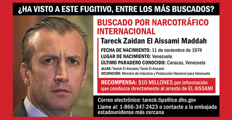 15 actuales, antiguos funcionarios venezolanos acusados de narcoterrorismo, corrupción, narcotráfico y otros cargos penales